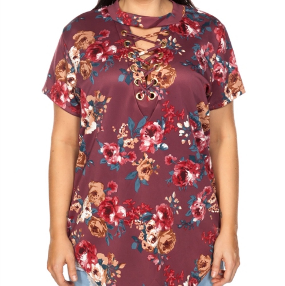 Plus Size Floral Top